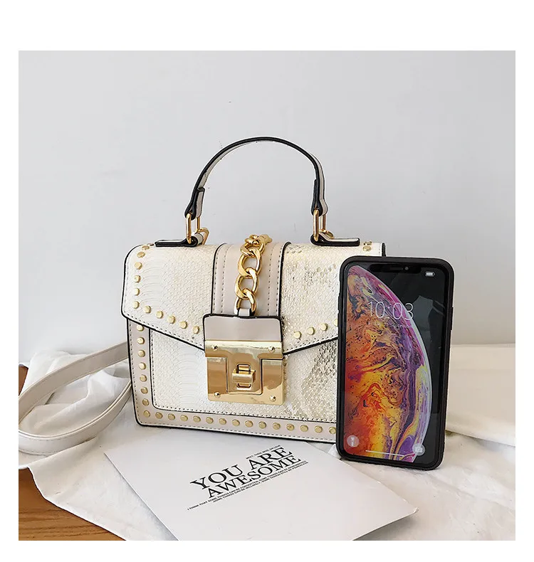 TOYOOSKY Luxury Handbag Designer Shoulder Bags For Women Serpentine Leather Flap Chain Ladies Messenger Bags Sac A Main