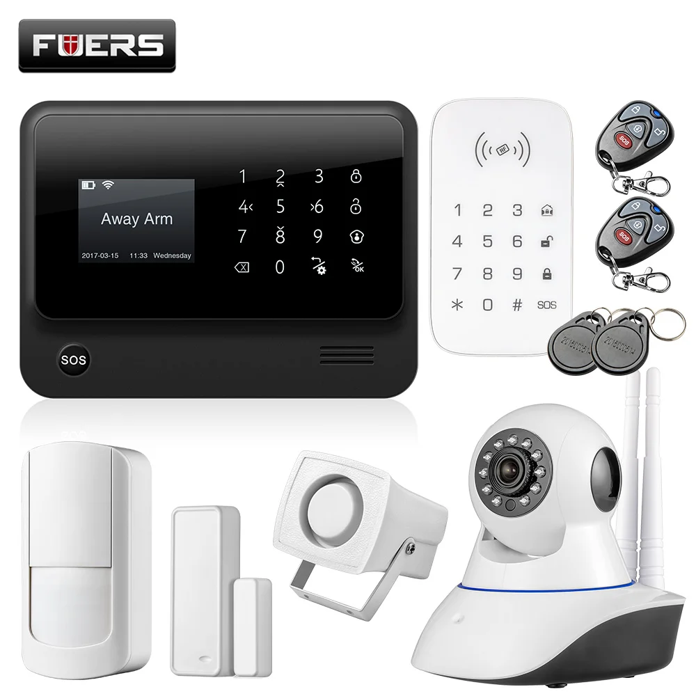 3GG90B 2 4G WiFi GSM GPRS SMS беспроводная домашняя система охранной сигнализации IOS Android APP с