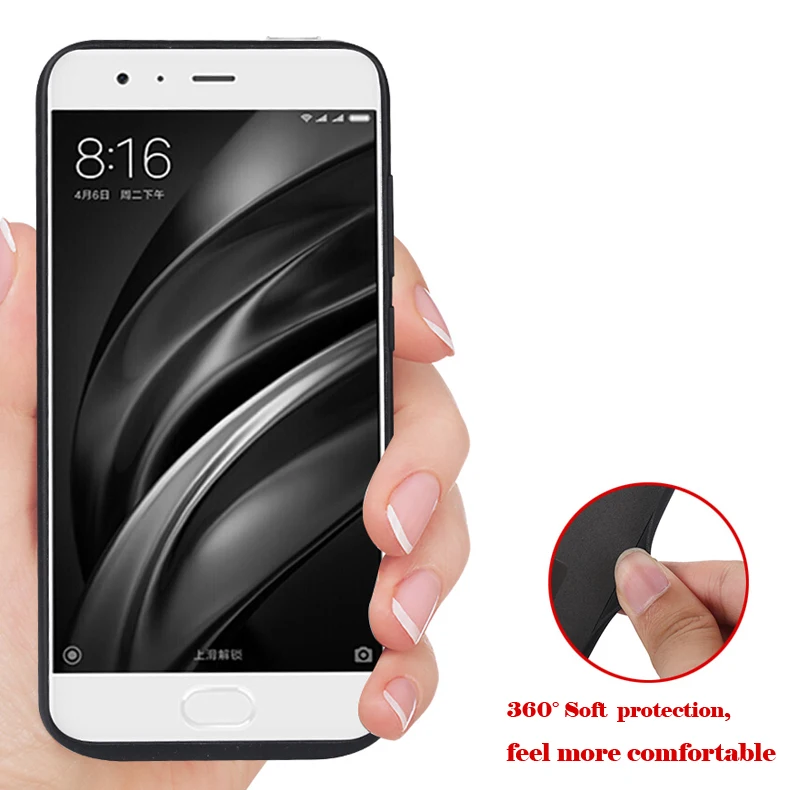 Чехол с аккумулятором 6500 мАч для Xiaomi Mi 6 резиновый чехол внешним зарядным