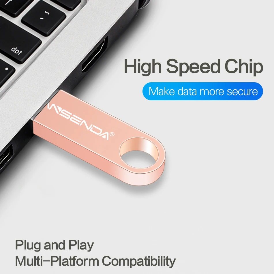 Мини USB флеш накопитель WANSENDA металлический 64 ГБ 32 16 8 4 водонепроницаемый 2 0|USB
