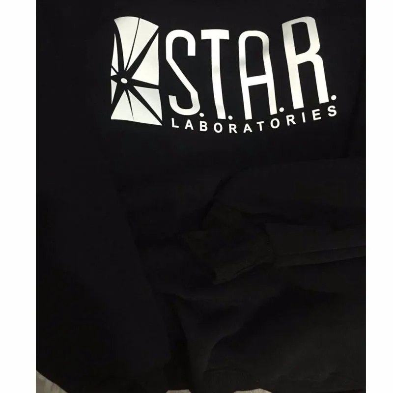 Flash Barry Allen Star Lab Labs, черные толстовки, мужские пуловеры с длинным рукавом, толстовка, Мужская одежда, стрела, друг