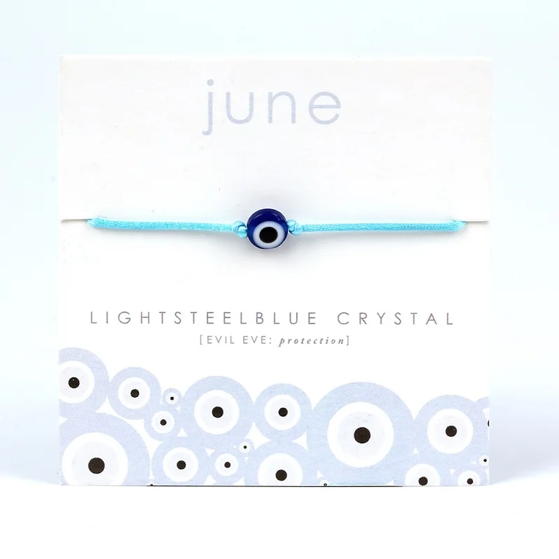 Lucky Evil Eye браслеты для женщин и мужчин 12 месяцев Hademade на цепочке Простые Модные