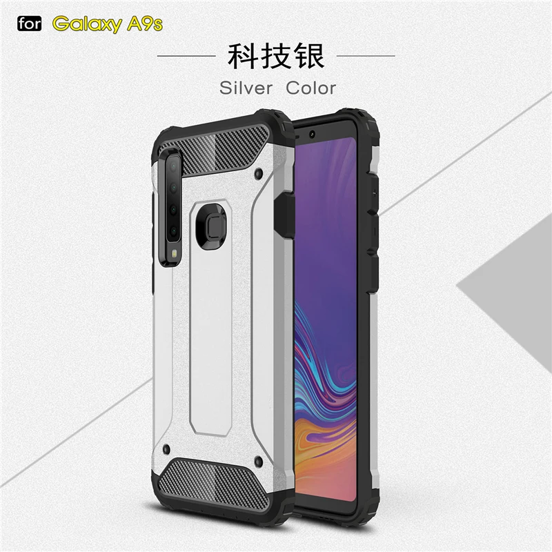 Silver Чехол для samsung Galaxy A9 Чехол резиновый защитный жесткий чехол для телефона для samsung Galaxy A92018 чехол для samsung A9S - Цвет: Silver