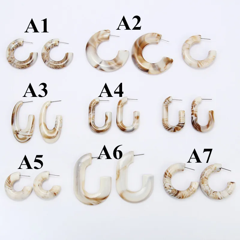 

FishSheep Za 2019 Fashion Acrylic Geometric Earrings For Women Leopard Simple style Vintage Female Ear Drop Earring Jewelry Gift