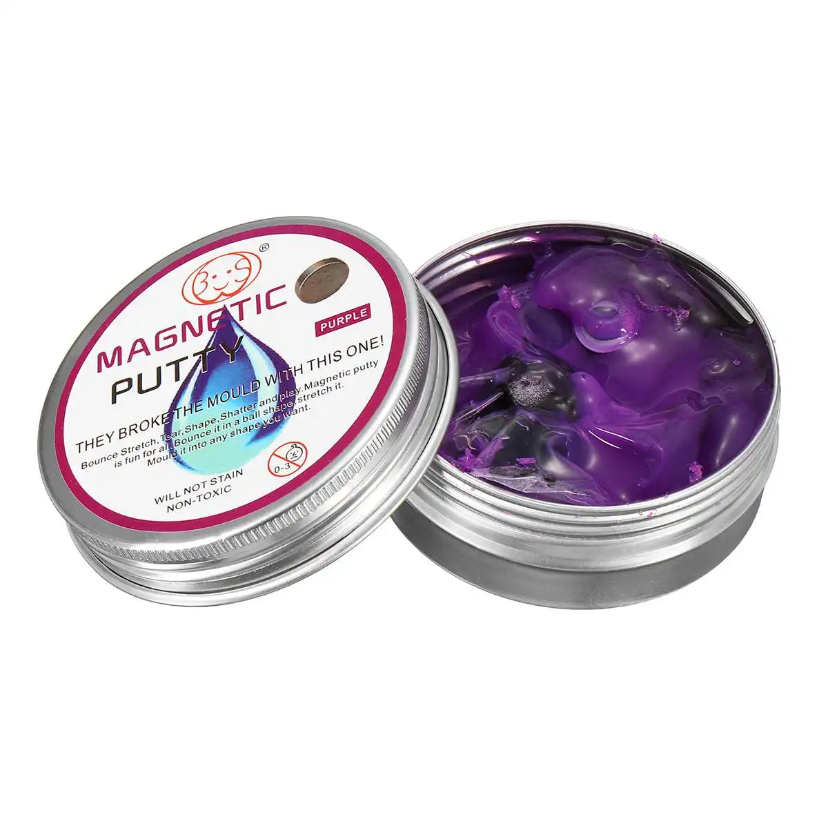 Purple Creaty DIY магнитная слизистая полимерная умная глина резиновый магнит Пластилин грязевая Волшебная ручная шпатлевка игрушки Doh детский подарок - Цвет: Purple
