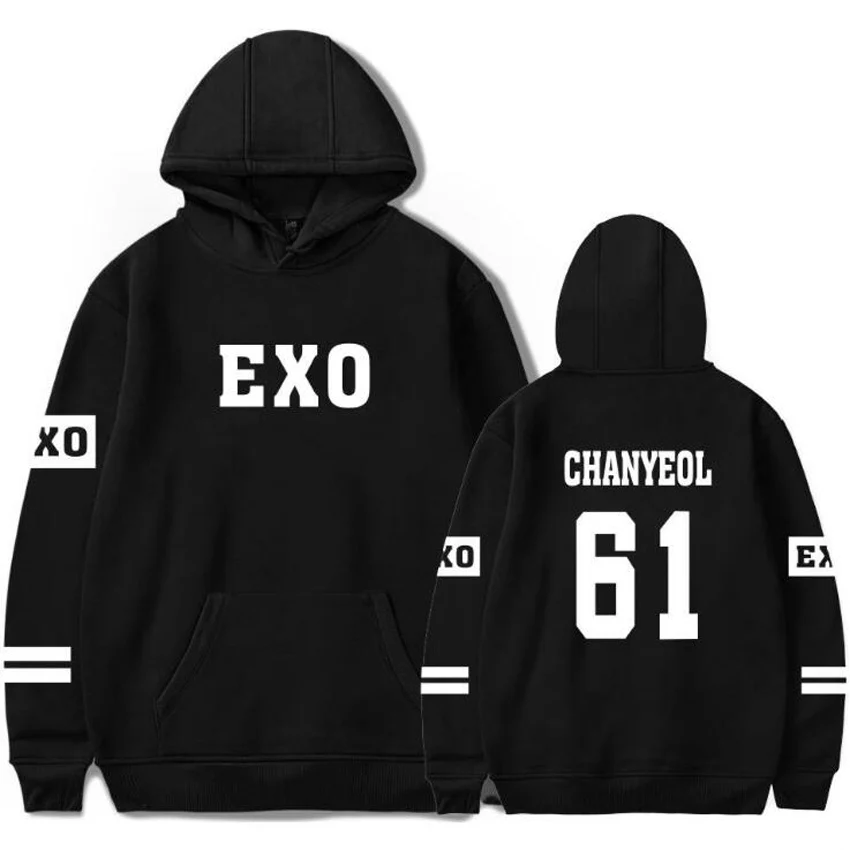 Корейский Kpop Exo толстовки для мужчин и женщин Harajuku флисовый пуловер с длинными рукавами толстовки с капюшоном хип-хоп спортивный костюм брендовая одежда 4XL