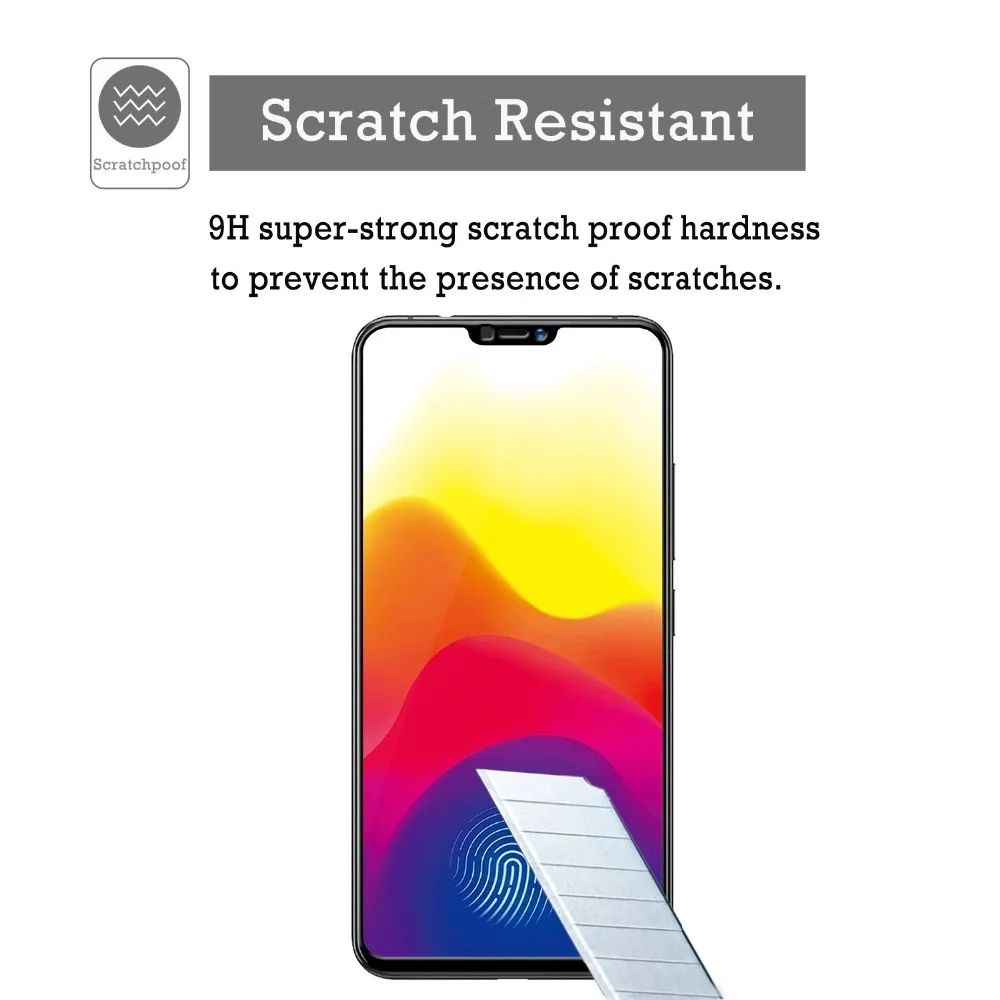 Закаленное стекло 9H с полным покрытием для vivo X6 X7 X9 X9S X20 PLUS Защита экрана VIVO NEX X21 X23