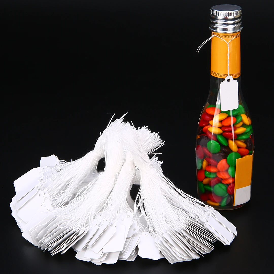 Ценники 500 шт./лот прямоугольные пустые ценники бумажные карточки с подвесной