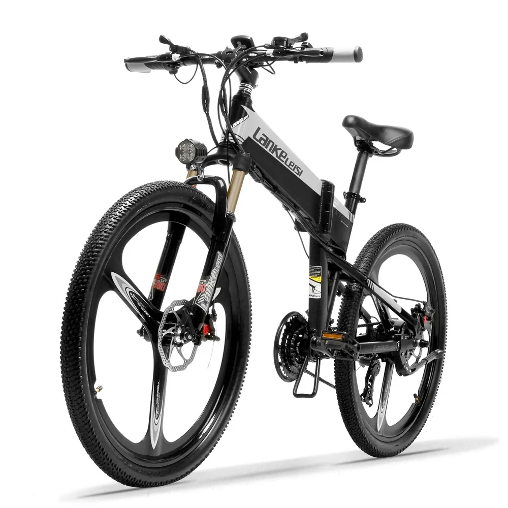 XT600 26 ''складной электровелосипед 21 Скорость горный велосипед 400W 12.8Ah сильный Мощность 5 уровней помощи педалированию Сенсор дольше выносливость