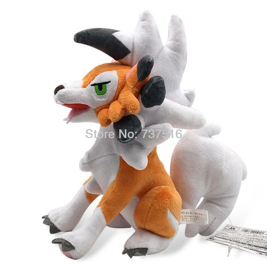 Sitting Lycanroc Новые мягкие животные солнце и луна Lycanroc Полночь полудня Сумерки мечта формы плюшевые мягкие куклы детские игрушки-персонажи 9-10 дюймов подарок - Цвет: Sitting Lycanroc