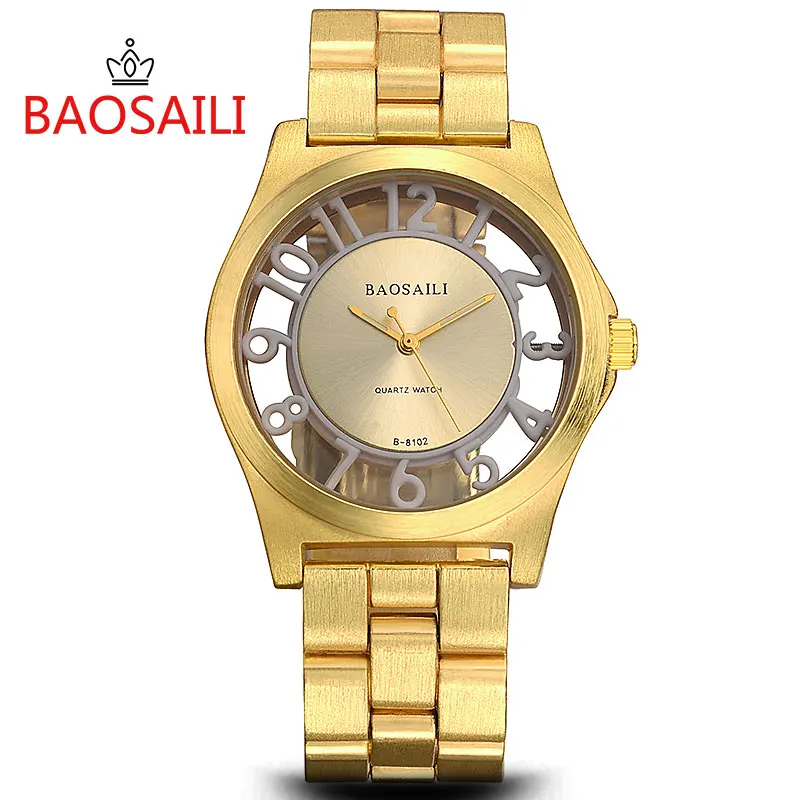BSL849 BAOSAILI бренд Горячая продажа Цифровые круглые циферблаты роскошные золотые