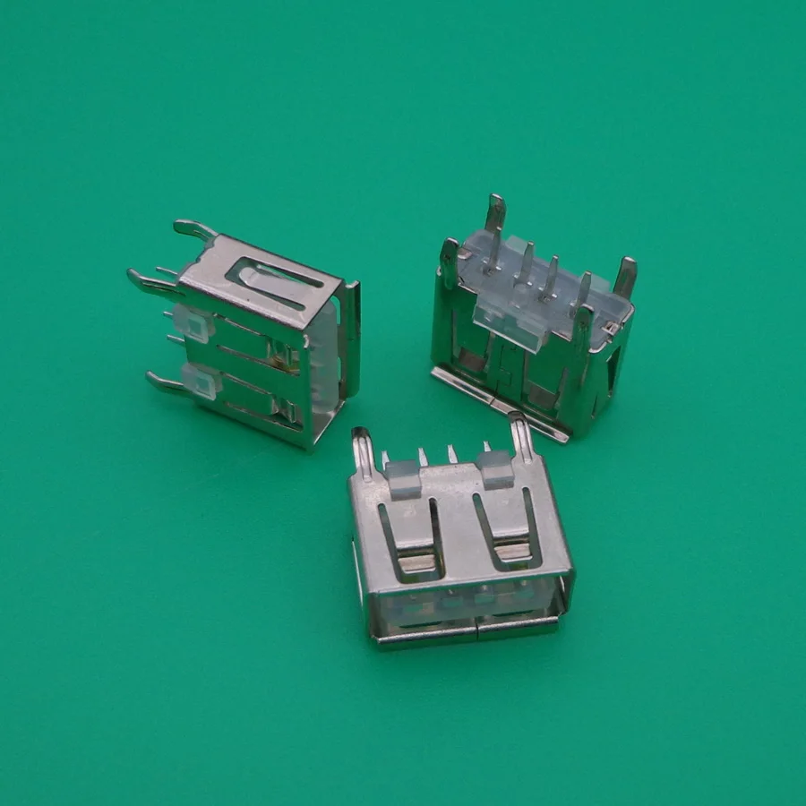 50 шт. плоские (180 градусов) гнездовые USB разъемы типа A|socket connector|plug socket connectorplug connector