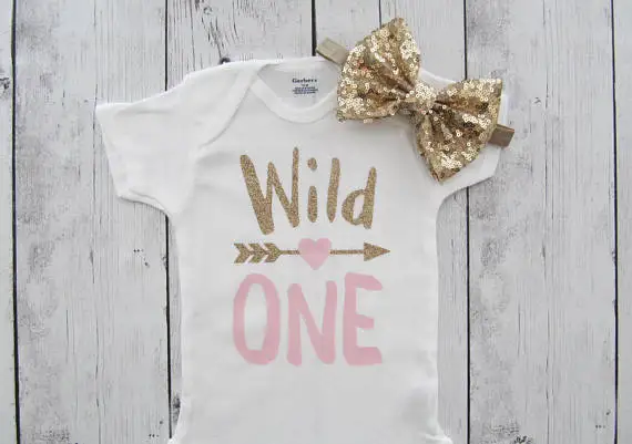 personalized Wild One first birthday infant bodysuit onepiece Tutu Dress romper Outfit Set baby shower party favors | Дом и сад