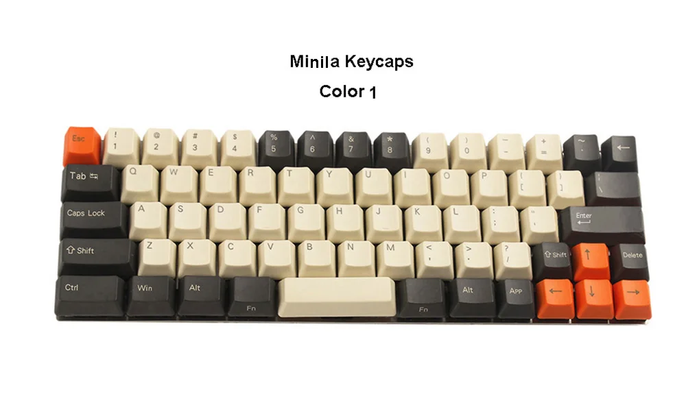NPKC Minila Keyset толстые PBT OEM профиль колпачки из углерода многоцветные для filco Minila YD60M механические клавиатуры