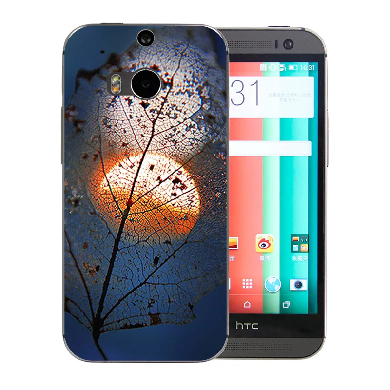Задняя крышка для HTC One M8 Чехол мобильного телефона Мягкий Силиконовый ТПУ Capa с