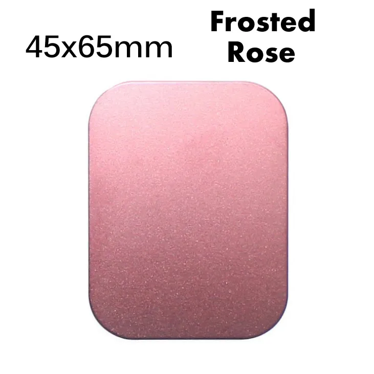45x65Rose-matte 2 шт. Универсальный 45x65 мм матовая металлическая пластина-диск железный лист для iphone oppo магнитный автомобильный держатель для мобильного телефона - Цвет: 45x65Rose-matte