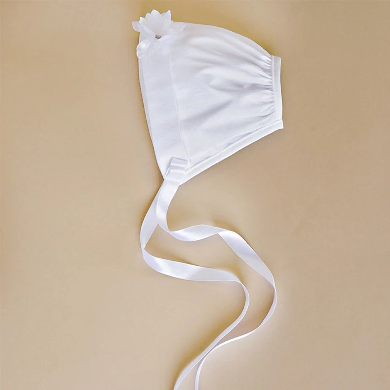 

Angela West Solid White Short Sleeve New Born Baby Heirloom Antique Lace Dedication Blessing Baptismal Christening Gown & Bonnet