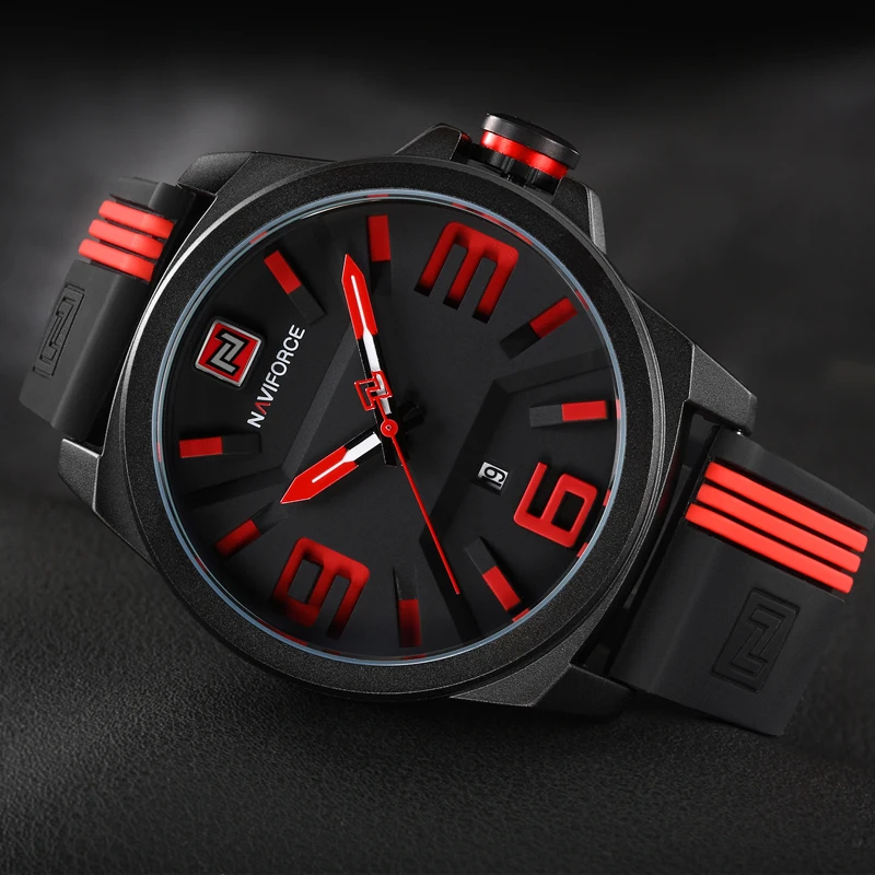 2017 NEW NAVIFORCE Watches Men Luxury Brand Sport Quartz Watch Men's 3D Face Waterproof Man Clock PU strap Relogio Masculino+box |