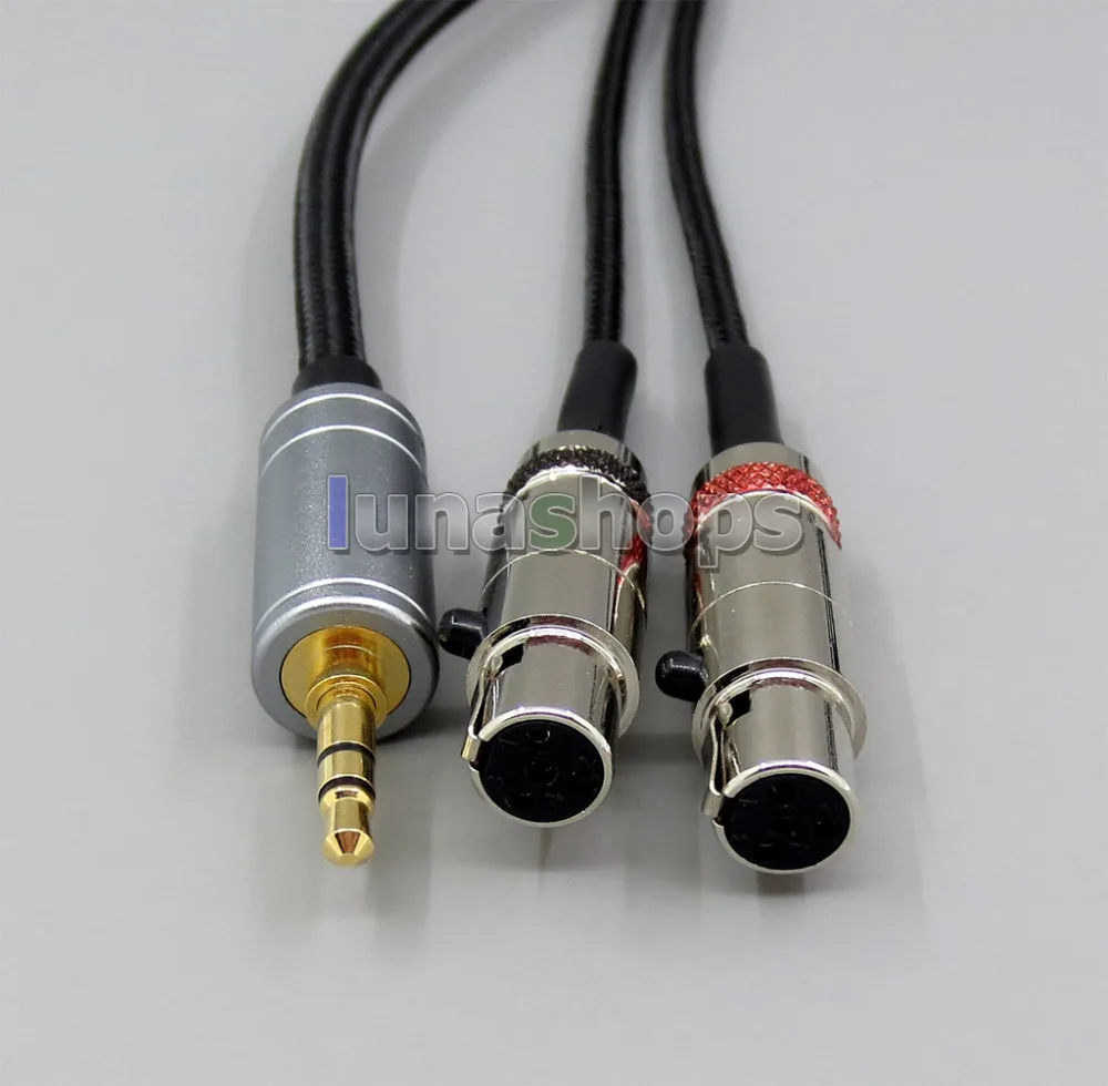 3,5 мм 2,5 мм 4,4 мм XLR плетение ткань OD 5 мм OCC чистый посеребренный кабель для наушников для Audeze LCD-3 LCD3 LCD-2 LCD2 LN006076