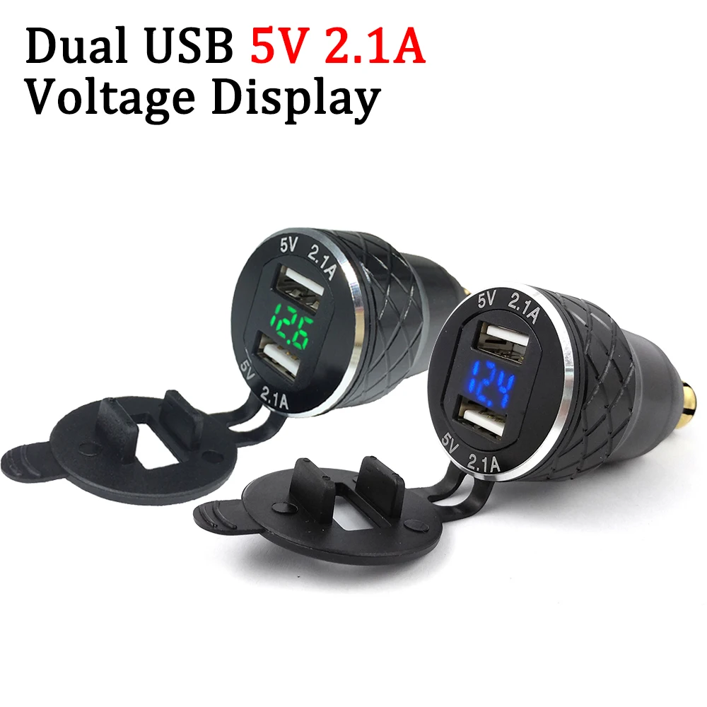 Зарядное устройство для мотоцикла с двумя USB портами 5 В 3 А|dual usb power|motorcycle cigarette