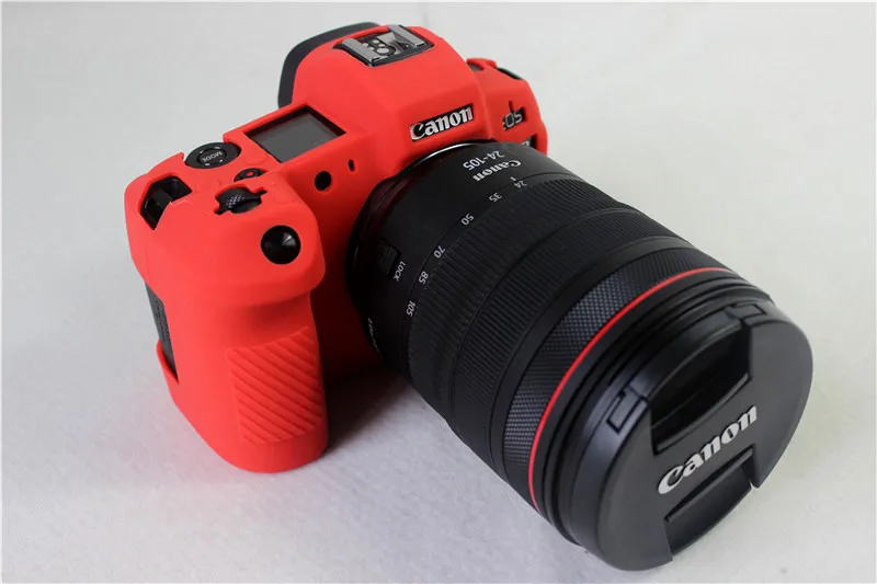 EOS R red Силиконовая кожа брони чехол корпус протектор для Canon EOS R EOS RP EOSRP M100 M3 M6 M10 цифровая камера слинг сумка на плечо - Цвет: EOS R red