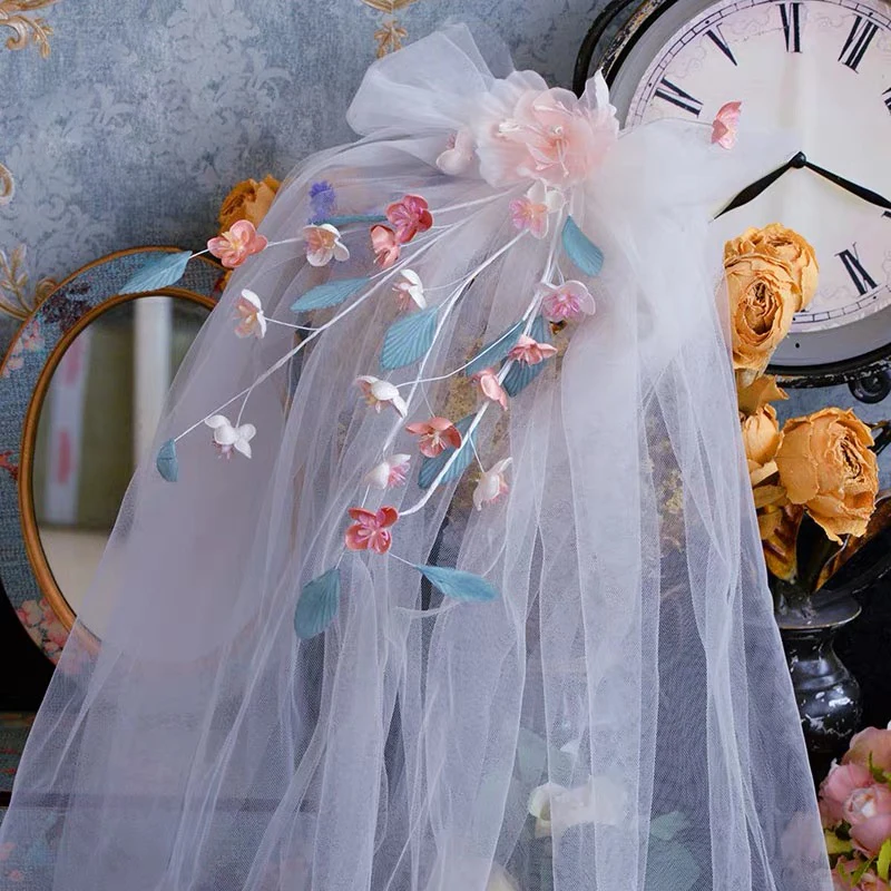 Романтическая белая свадебная фата длиной 50 см один слой короткая расческа 1 т