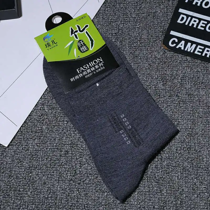 Мужские носки из бамбукового волокна 10 пара/лот весна лето Осень Зима