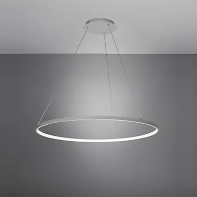

60cm Acryl Circular Modern LED Pendant Light Fixtures Dinning Living Room White Black Hanging Lamp Home Lighting Luminaire