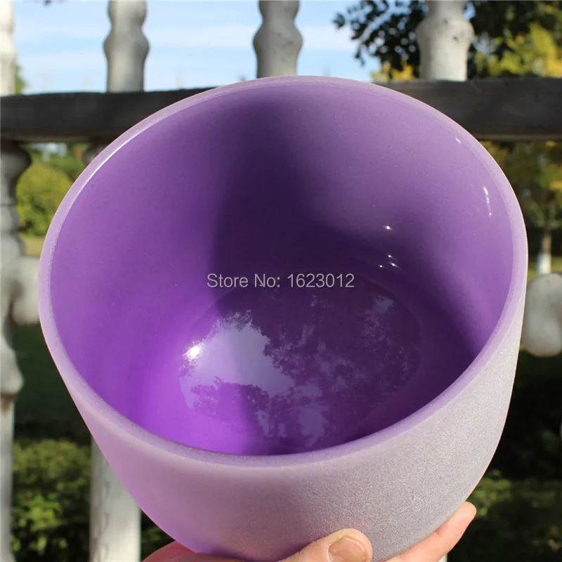 Хрустальная Поющая чаша 8 дюймов зеленая чакра для звукотерапии матовая