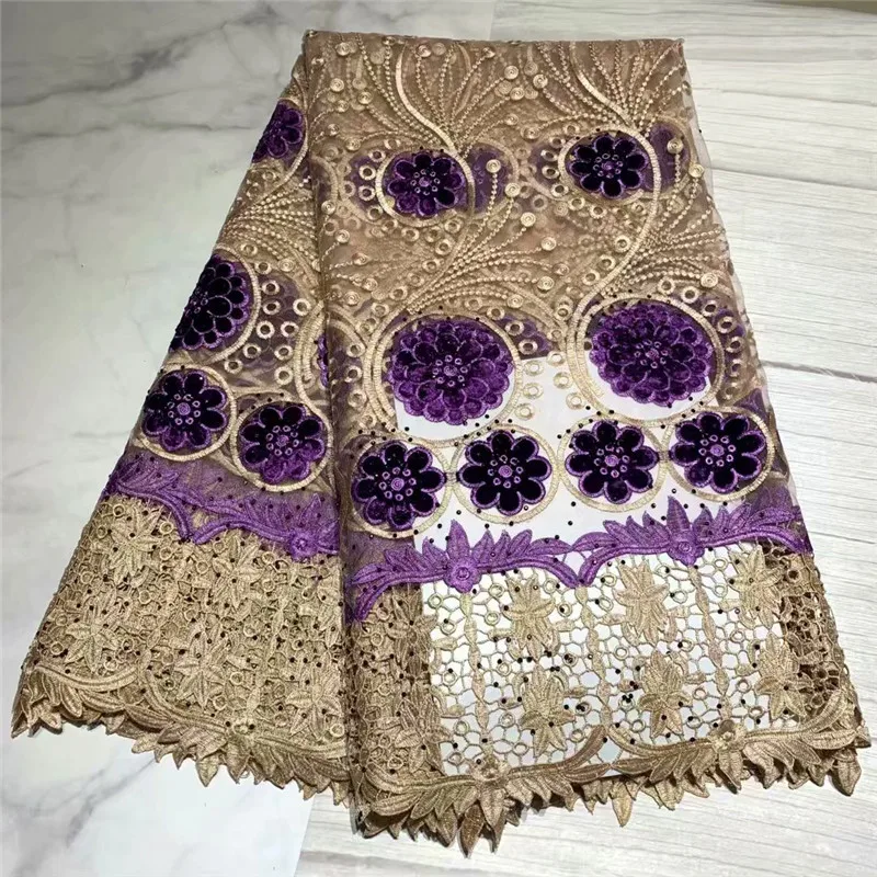Новейшее Африканское бархатное кружево ткань 2019 вышитая кружевная в нигерийском