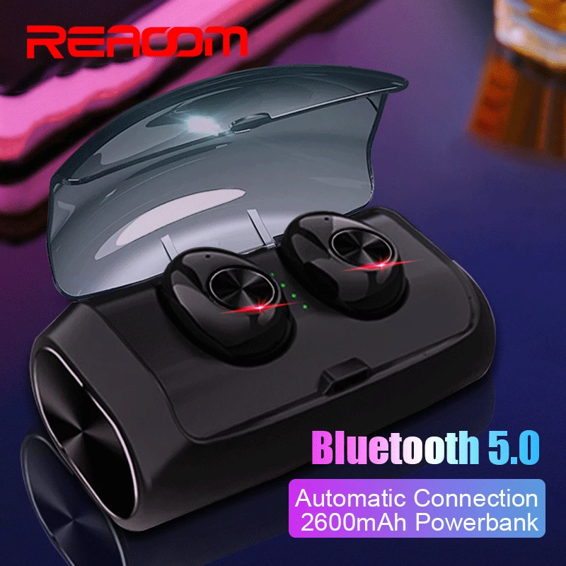 Беспроводные наушники Bluetooth 5 0 гарнитура стерео с 2600 mAh зарядным боксом для IPhone