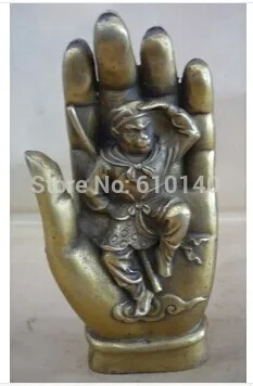 Коллекционная Изысканная латунь Будда Манус фигурка обезьяны | Дом и сад