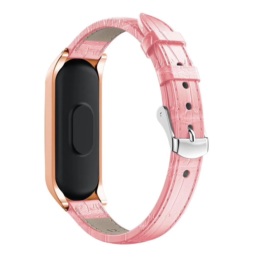 Ремешок для браслета Xiaomi Mi Band 3 кожаный браслет на запястье с чехлом 601