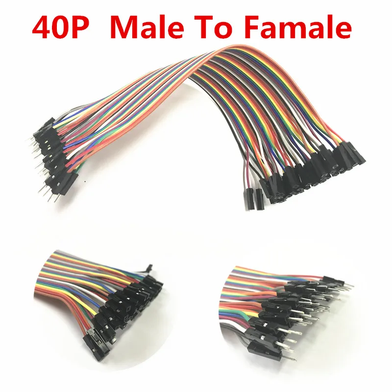 Wholesale 40pcs 1P dupont cable jumper wire line Male to female 20cm|Модули для умного дома| |