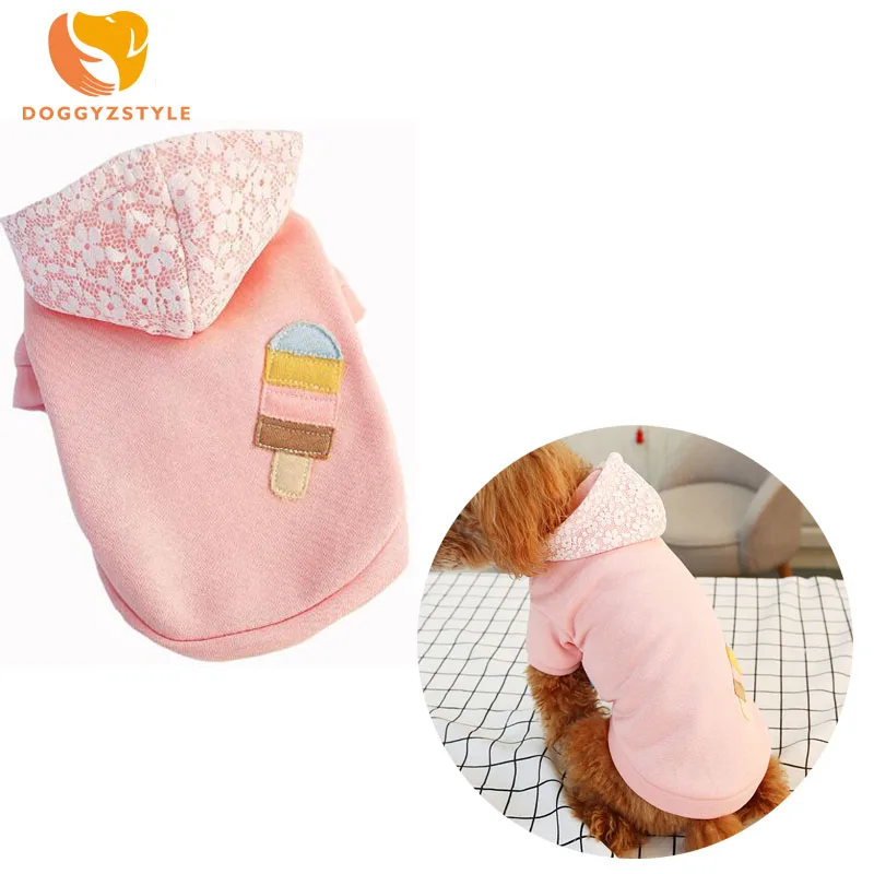 Весенняя одежда для собак флисовое пальто с двумя ногами украшенное розовой