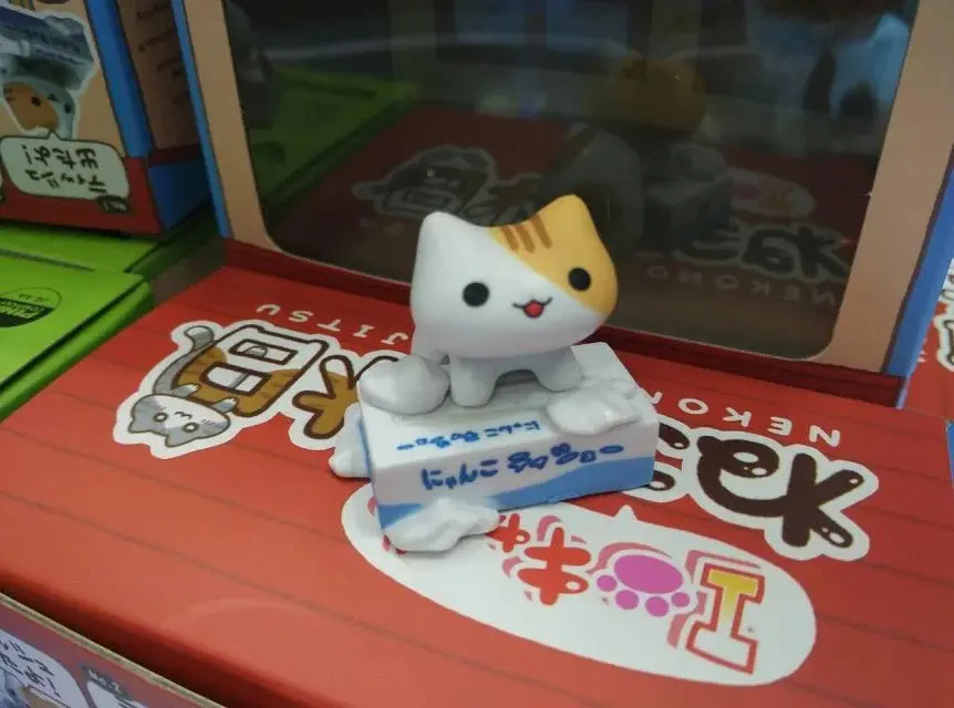 8 шт./компл. игрушка Неко атсуме кошка неконо кююджитсу Милая ПВХ фигурка