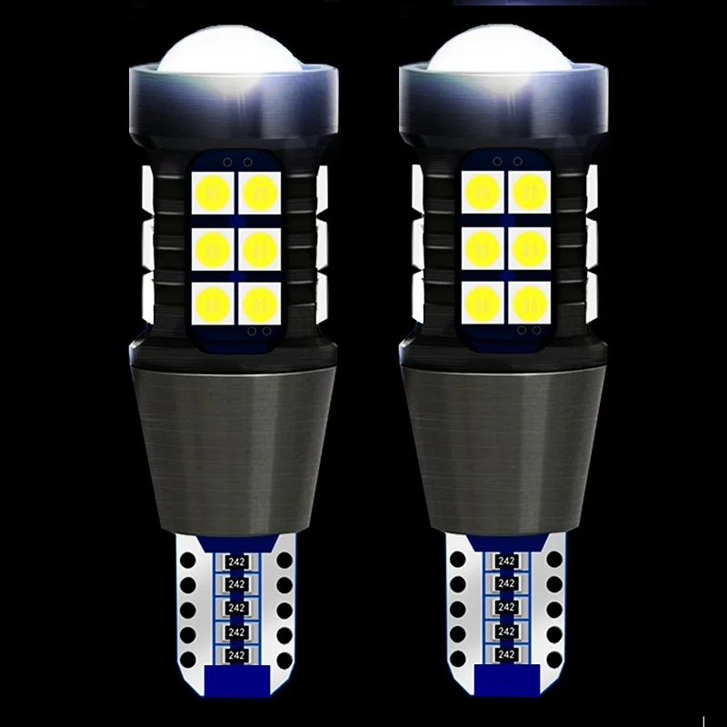 2PCS NEW T15 912 W16W Super Bright 1600Lm 3030 LED Auto Additional Brake Lamp Backup Reverse Light Car Daytime Running Bulb