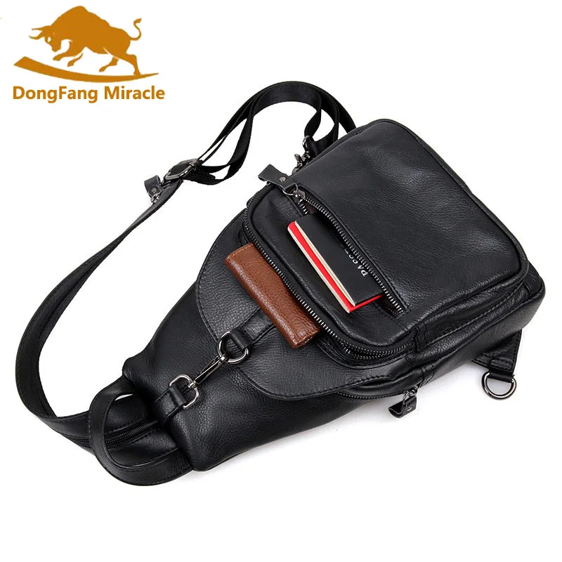 Рюкзак унисекс из 100% натуральной кожи Повседневная нагрудная сумка винтажные