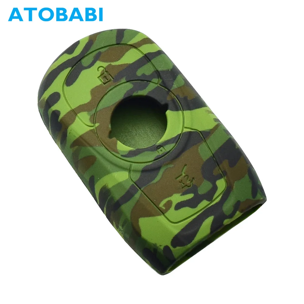 ATOBABI ключи случае камуфляж силиконовый Smart Remote Fobs крышка 3 пуговицы сумка интимные