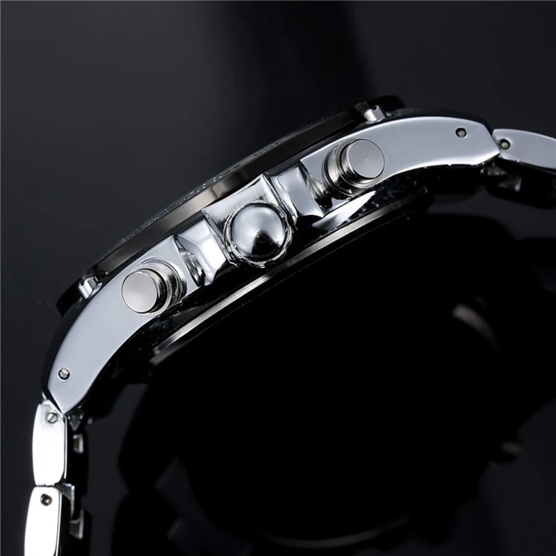 Curren Роскошные Брендовые мужские полностью стальные деловые наручные часы