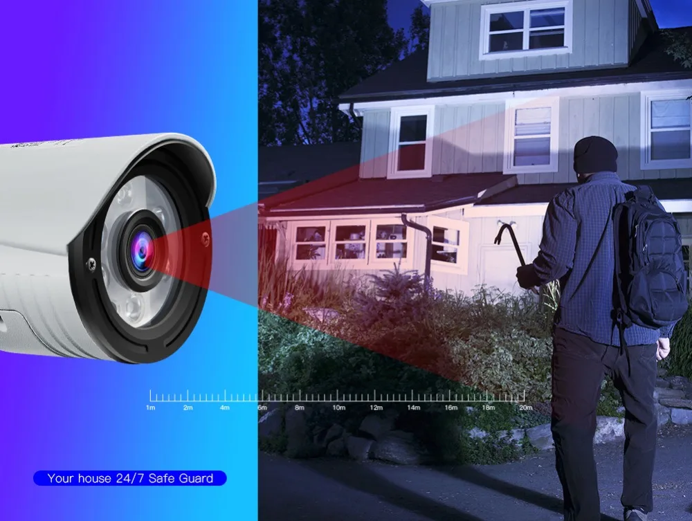 Wanscam K22 HD 1080P 2.0MP Беспроводная ip-камера безопасности Водонепроницаемая камера ночного видения IR-CUT камера наблюдения H.264 цилиндрическая камера