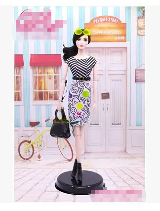 r a dress only Кукла красивое платье новые стили Новая мода для куклы BB 1:6 BBI602 - Цвет: r a dress only