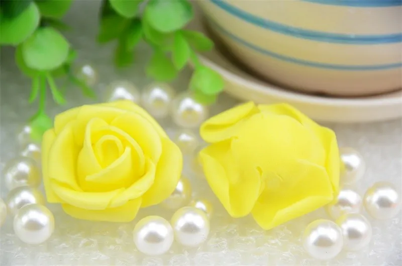 20 шт./лот ПЭ пена Роза голова искусственные розы цветы ручной работы DIY Свадебные украшения дома праздничные и вечерние принадлежности