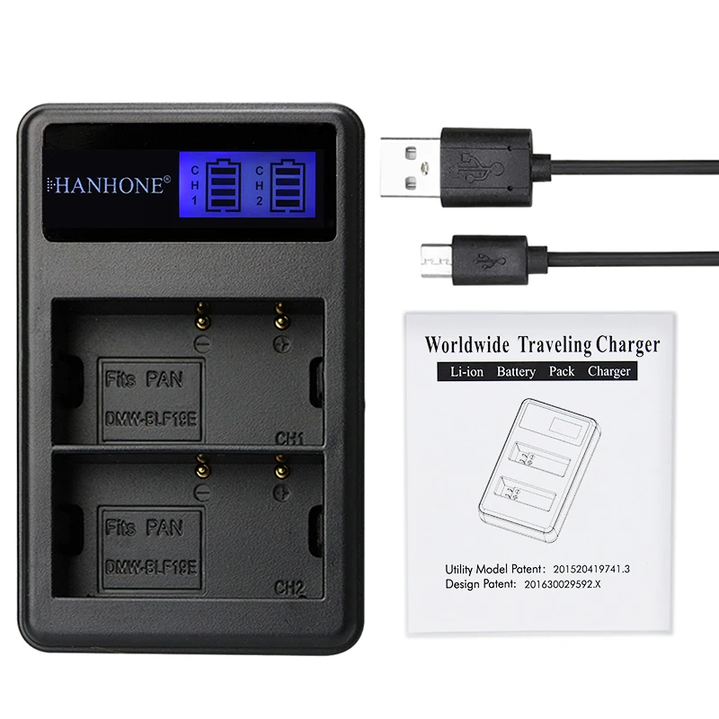 Зарядное устройство с 2 слотами ЖК-дисплей USB двойное зарядное для телефона BLF19GK
