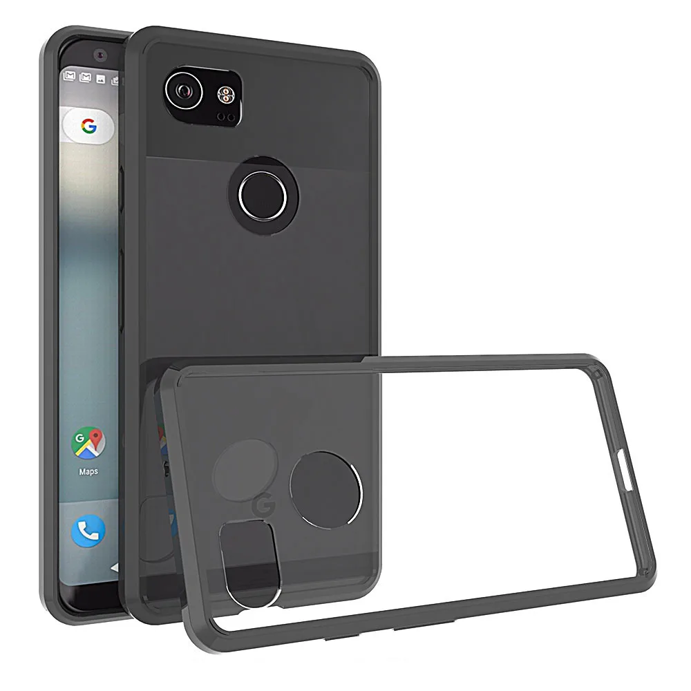 Чехол Pixel 2 XL тонкий жесткий чехол из ТПУ прозрачный для задней панели