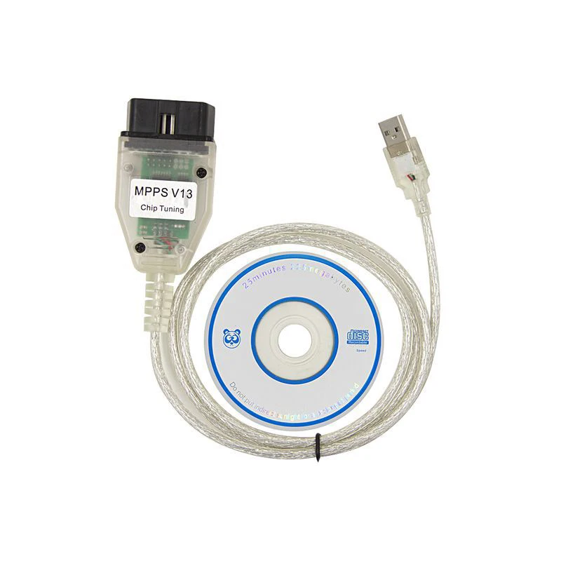 ECU MPPS V13.02 прошивка V13 чип тюнинг 12 В OBD 2 диагностический сканер кабель Высокое качество чипы USB порт OBD2 разъем адаптер