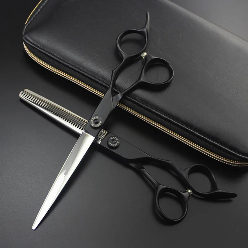 Профессиональные японские 440c 7 дюймов черные ножницы для ухода за домашними