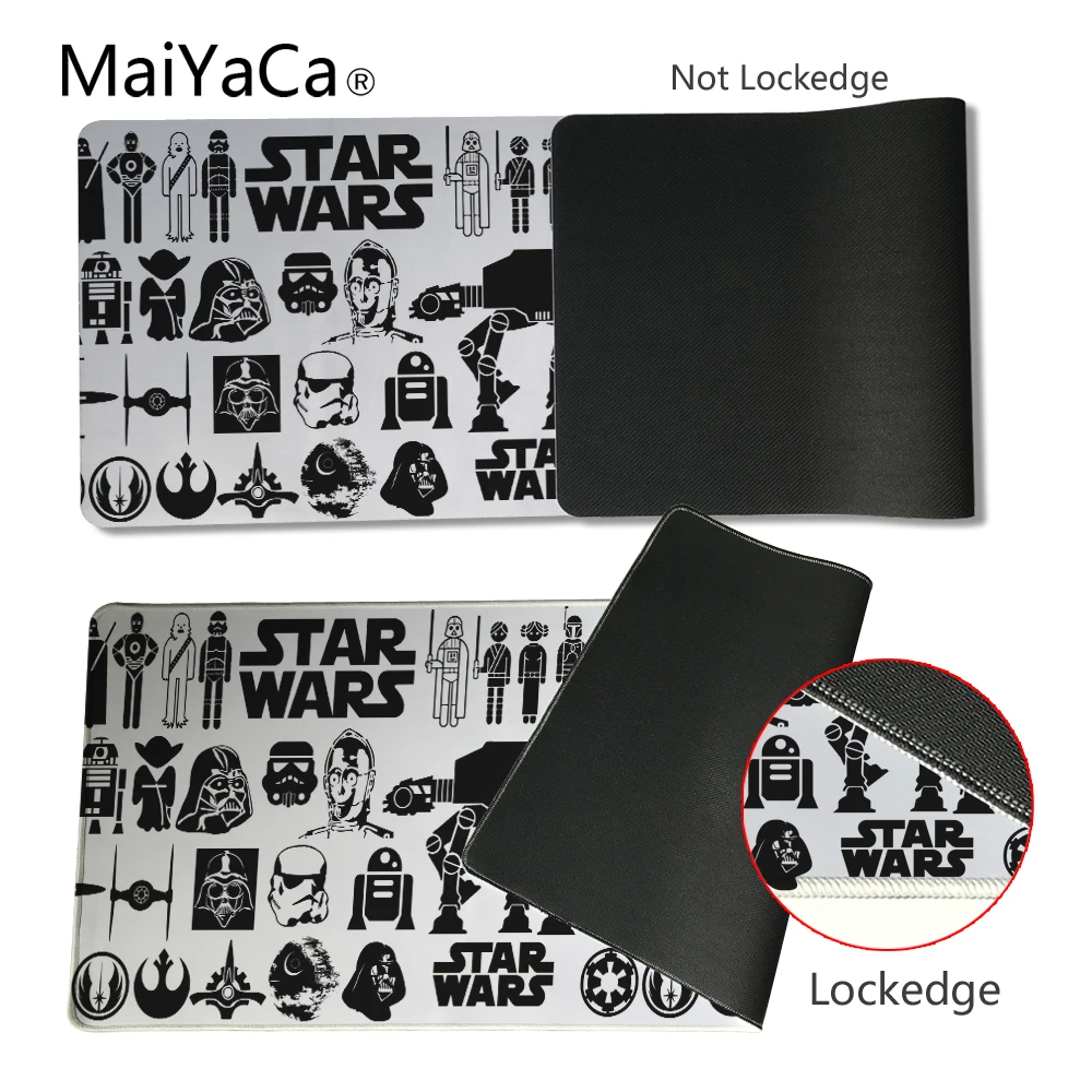 MaiYaCa новейший коврик для мыши Звездные войны Notbook компьютерный коврик 40x90 см фиксирующий край игровой коврик для мыши s 30x90 см 30x80 см