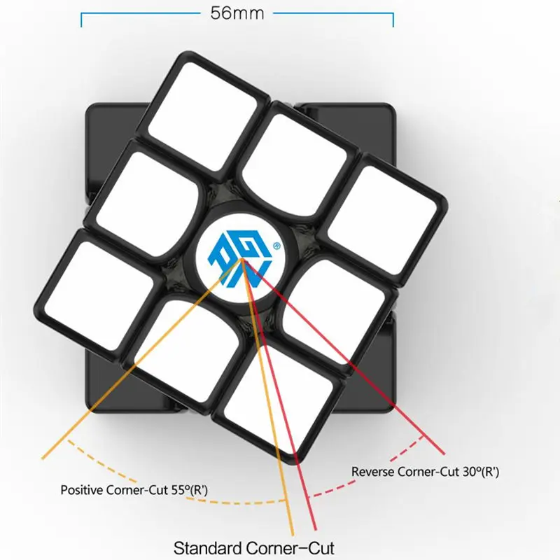 GAN356 Air SM нео куб магнитный для профессионалов 3x3x3 356Air Magenetic Скорость Cube Черный