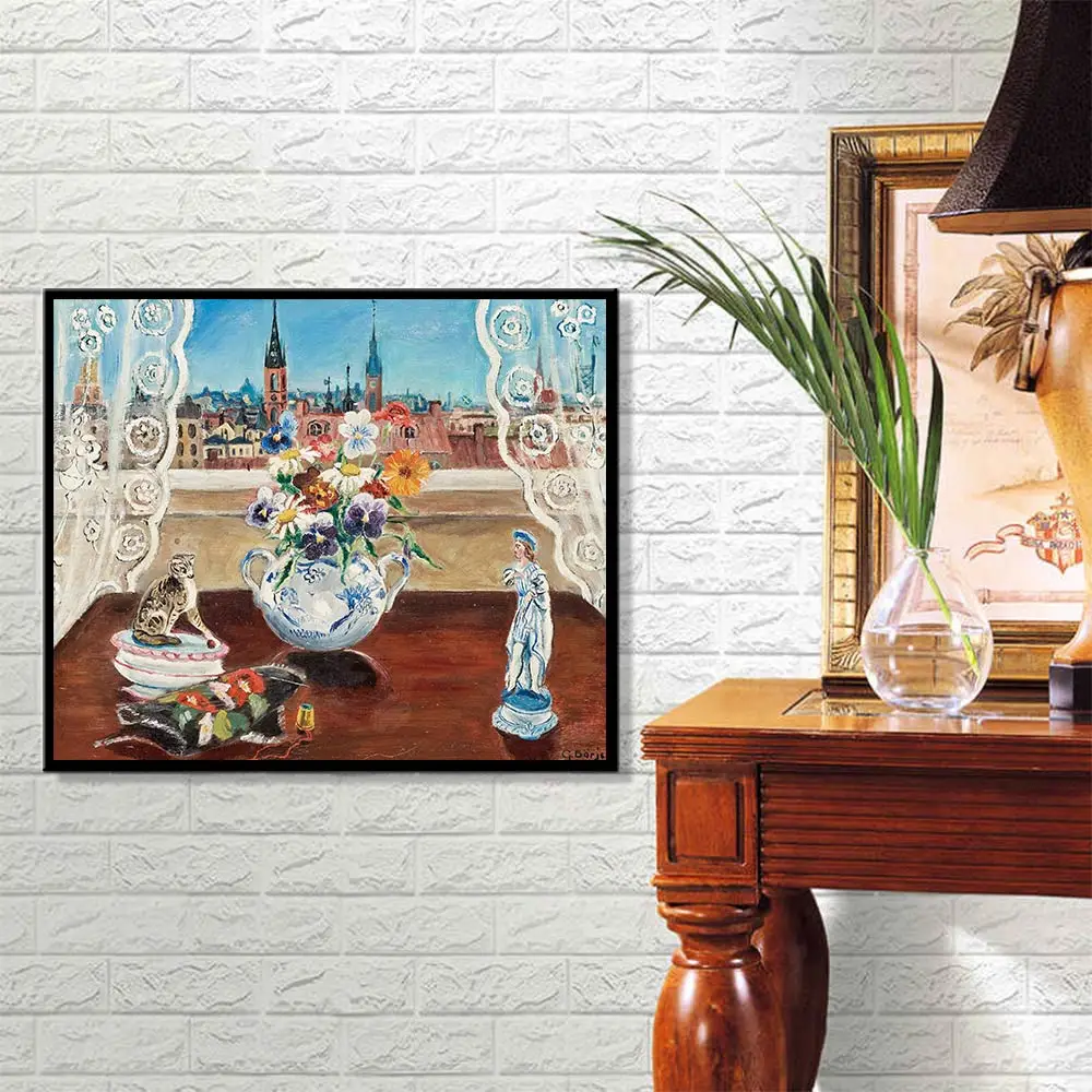 Скандинавский настенный плакат и печать холст искусство маслом Современная